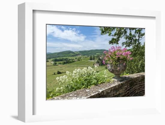 Terrace, Chateau de Pierreclos, Pierreclos, Maconnaise, Burgundy, France-Lisa S. Engelbrecht-Framed Photographic Print