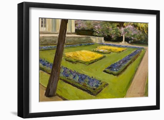 Terrace in the Garden near Lake Wannsee towards Northwest, 1916 (Oil on Canvas)-Max Liebermann-Framed Giclee Print