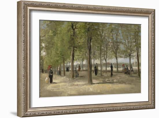 Terrace in the Luxembourg Garden, 1886 (Oil on Canvas)-Vincent van Gogh-Framed Giclee Print