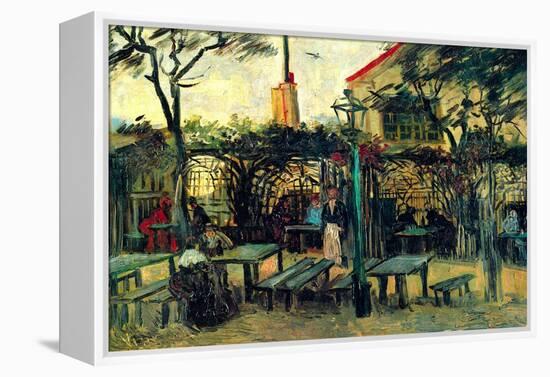 Terrace of a Cafe-Vincent van Gogh-Framed Stretched Canvas