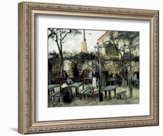 Terrace of the Café "La Guinguuette"-Vincent van Gogh-Framed Art Print