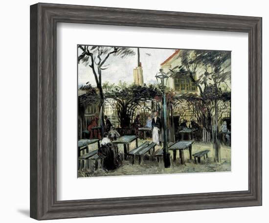 Terrace of the Café "La Guinguuette"-Vincent van Gogh-Framed Art Print