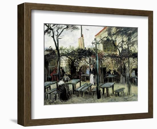 Terrace of the Café "La Guinguuette"-Vincent van Gogh-Framed Art Print