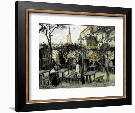 Terrace of the Café "La Guinguuette"-Vincent van Gogh-Framed Art Print