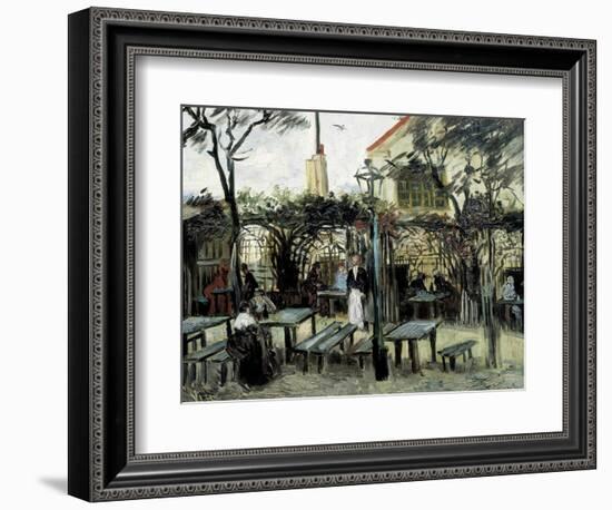 Terrace of the Café "La Guinguuette"-Vincent van Gogh-Framed Art Print