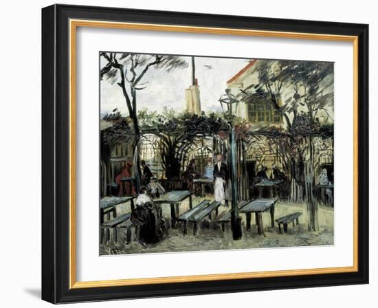 Terrace of the Café "La Guinguuette"-Vincent van Gogh-Framed Art Print