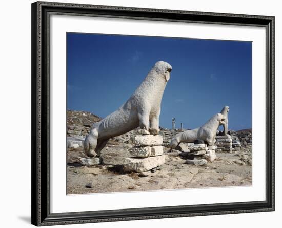 Terrace of the Lions at Delos-Bettmann-Framed Photographic Print