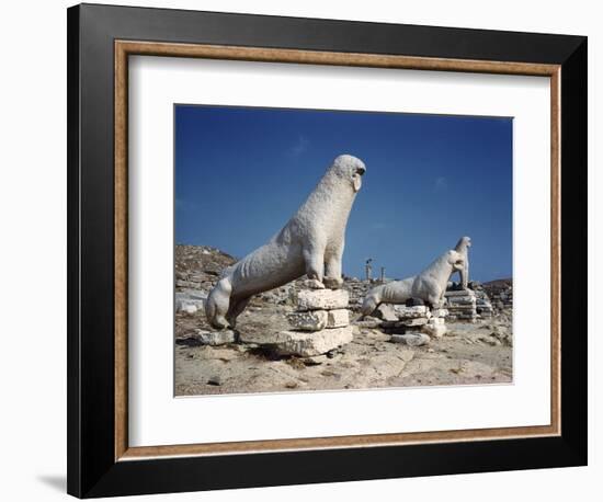 Terrace of the Lions at Delos-Bettmann-Framed Photographic Print