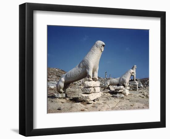 Terrace of the Lions at Delos-Bettmann-Framed Photographic Print