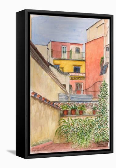 Terrace, Rome, Italy, 2012-Anthony Butera-Framed Premier Image Canvas