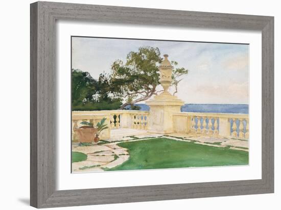 Terrace, Vizcaya, 1917-John Singer Sargent-Framed Giclee Print
