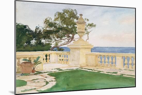 Terrace, Vizcaya, 1917-John Singer Sargent-Mounted Giclee Print