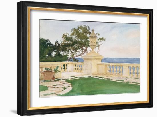 Terrace, Vizcaya, 1917-John Singer Sargent-Framed Giclee Print