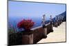 Terrace with Statues and Amalfi Coast View-George Oze-Mounted Photographic Print