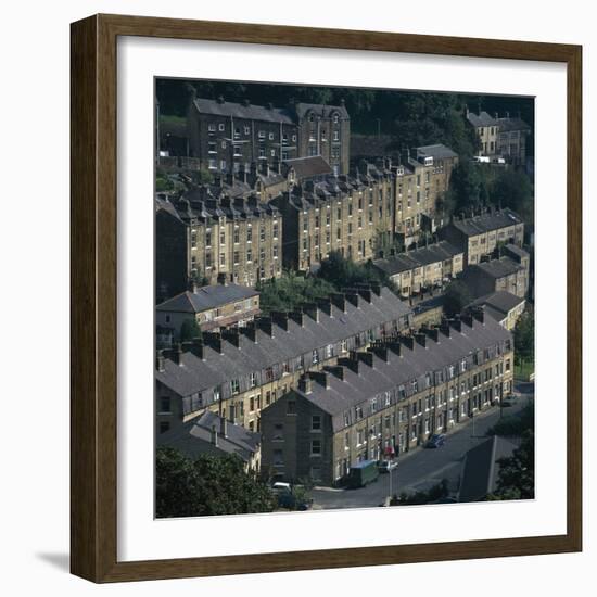 Terraced houses, Hebden Bridge, Yorkshire, England.-Joe Cornish-Framed Photo