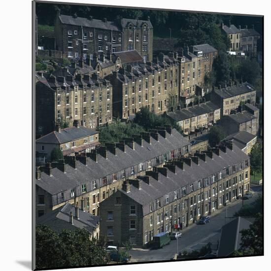 Terraced houses, Hebden Bridge, Yorkshire, England.-Joe Cornish-Mounted Photo