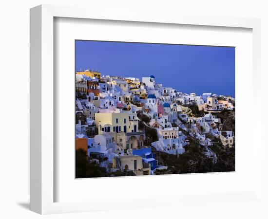 Terraced Houses in Oia-Danny Lehman-Framed Photographic Print