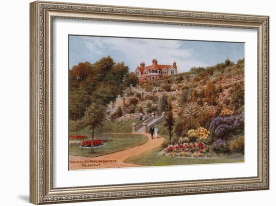 Terraces, Spa Pavilion Gardens, Felixstowe-Alfred Robert Quinton-Framed Giclee Print