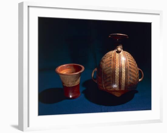 Terracotta Aryballos, Inca Civilization, Peru-null-Framed Giclee Print