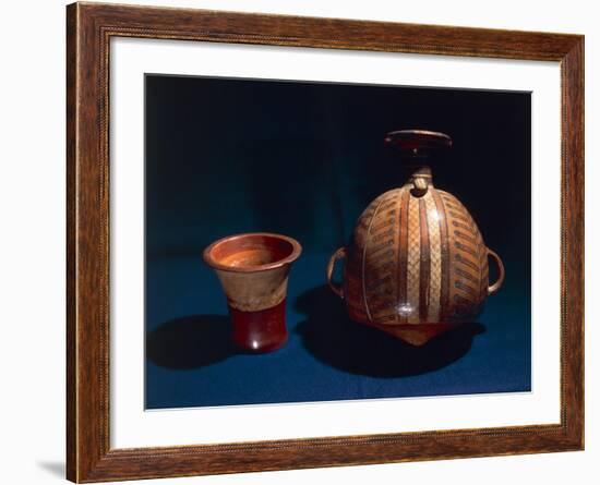 Terracotta Aryballos, Inca Civilization, Peru-null-Framed Giclee Print