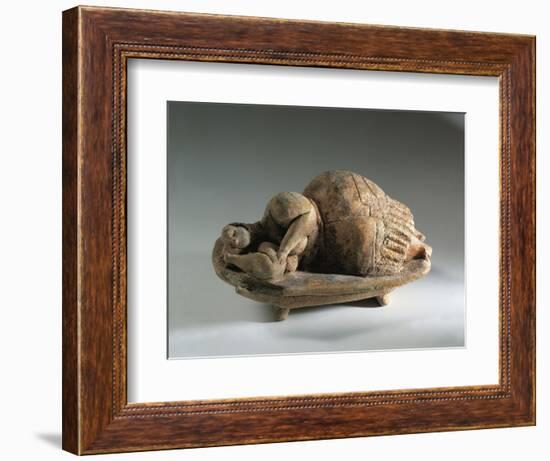 Terracotta Figure known as Sleeping Lady, from Hal Saflieni Hypogeum-null-Framed Giclee Print