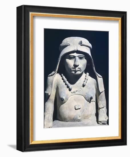 Terracotta Figure of an Elderly Woman, Artifact Originating from Mexico-null-Framed Giclee Print