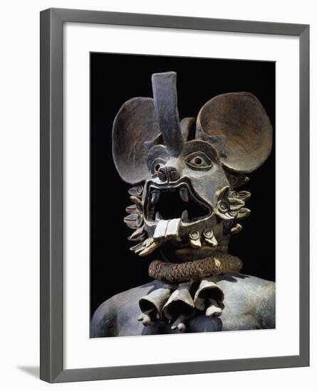 Terracotta Figurine Depicting Bat God Murcielago, Mexico-null-Framed Giclee Print