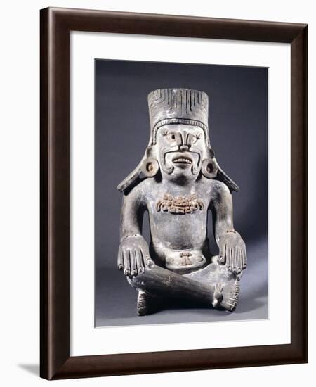 Terracotta Funeral Urn Depicting the God Pitao Cozobi with Earrings-null-Framed Giclee Print