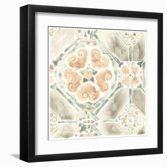 Terracotta Garden Tile III-June Vess-Framed Art Print