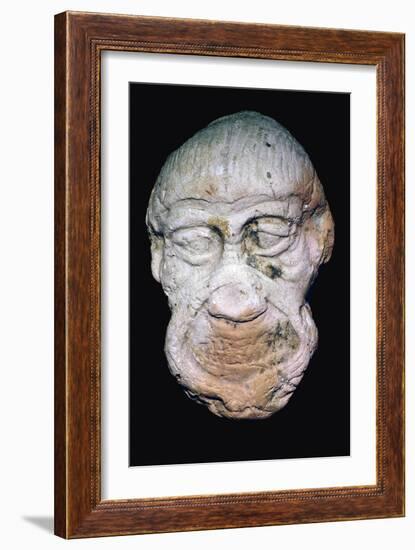Terracotta head of a demon. Artist: Unknown-Unknown-Framed Giclee Print