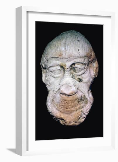 Terracotta head of a demon. Artist: Unknown-Unknown-Framed Giclee Print