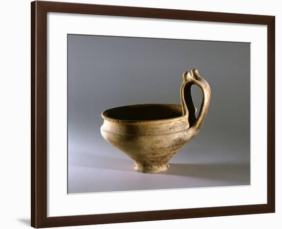 Terracotta Kantharos with Bifurcated Handle from Montegrotto Terme, Sanctuary-null-Framed Giclee Print