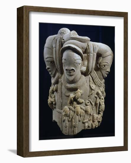 Terracotta Relief with Characters and Scenes from Everyday Life-null-Framed Premium Giclee Print