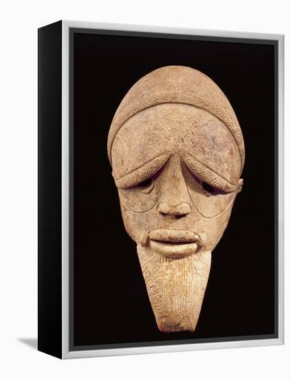 Terracotta Sculpture of Male Head, Sokoto, Nigeria, 6th-2nd Century BC-null-Framed Premier Image Canvas