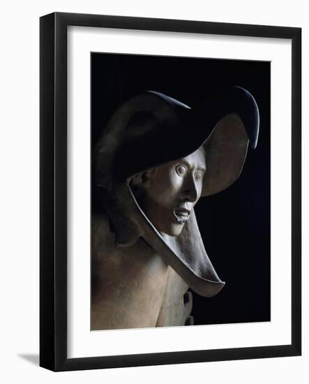 Terracotta Statue Depicting Eagle Warrior, Ca 1480-null-Framed Giclee Print