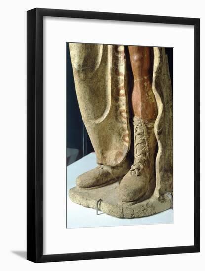 Terracotta Statue from Site of Lavinium-Pratica Di Mare, Lazio, Italy, Detail of Boot-null-Framed Giclee Print