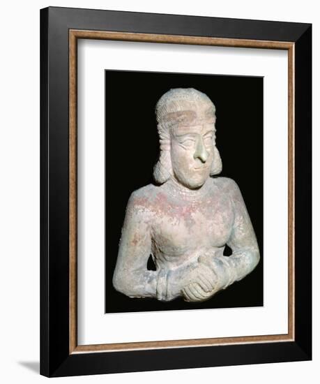 Terracotta statue of a woman, Old Babylonian (?), 2000BC-1750BC. Artist: Unknown-Unknown-Framed Giclee Print