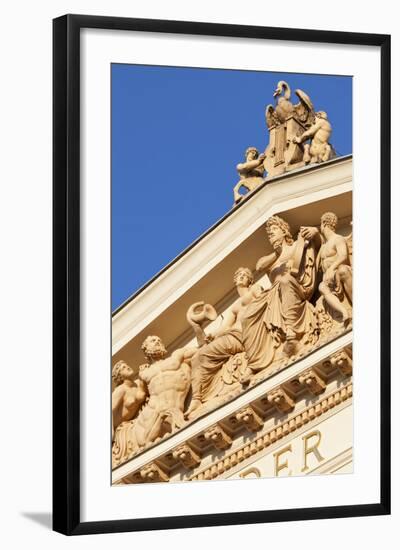 Terracotta Statues Adorn the Upper Main Facade of the Musikverein (1866-9) Karlsplatz Austria-Julian Castle-Framed Photo