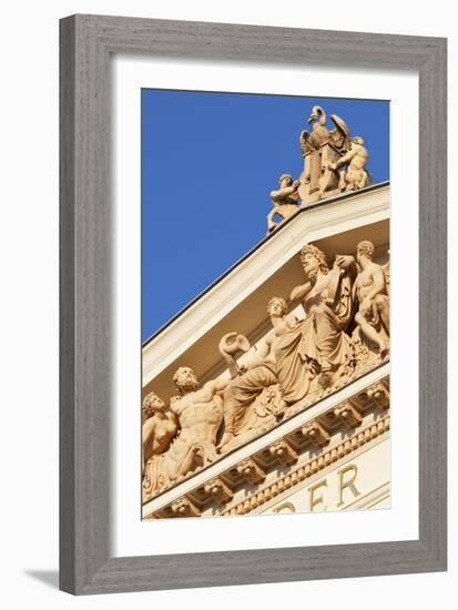 Terracotta Statues Adorn the Upper Main Facade of the Musikverein (1866-9) Karlsplatz Austria-Julian Castle-Framed Photo