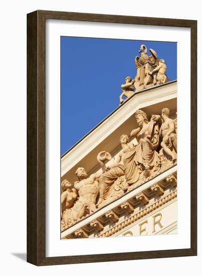 Terracotta Statues Adorn the Upper Main Facade of the Musikverein (1866-9) Karlsplatz Austria-Julian Castle-Framed Photo