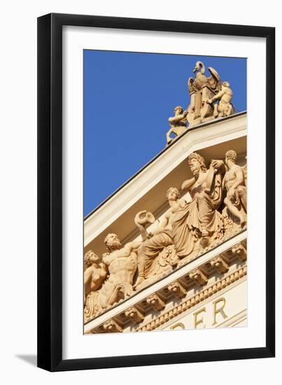 Terracotta Statues Adorn the Upper Main Facade of the Musikverein (1866-9) Karlsplatz Austria-Julian Castle-Framed Photo