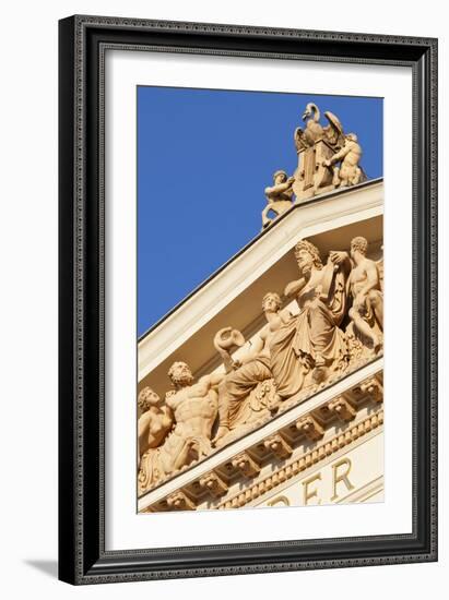 Terracotta Statues Adorn the Upper Main Facade of the Musikverein (1866-9) Karlsplatz Austria-Julian Castle-Framed Photo