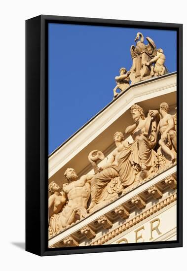 Terracotta Statues Adorn the Upper Main Facade of the Musikverein (1866-9) Karlsplatz Austria-Julian Castle-Framed Stretched Canvas