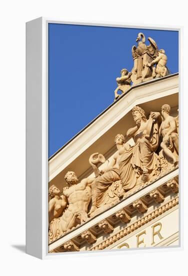 Terracotta Statues Adorn the Upper Main Facade of the Musikverein (1866-9) Karlsplatz Austria-Julian Castle-Framed Stretched Canvas