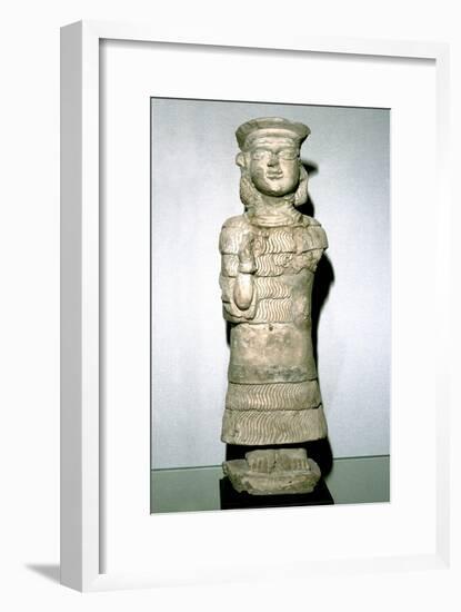 Terracotta statuette of the goddess Lama, Susa, 2nd millenium BC. Artist: Unknown-Unknown-Framed Giclee Print