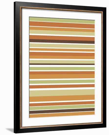 Terracotta Stripes-Denise Duplock-Framed Art Print