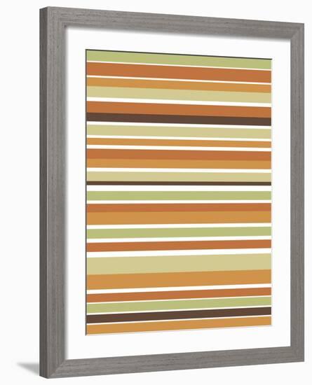 Terracotta Stripes-Denise Duplock-Framed Art Print