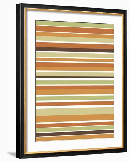 Terracotta Stripes-Denise Duplock-Framed Art Print