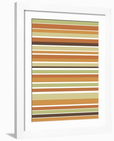 Terracotta Stripes-Denise Duplock-Framed Art Print