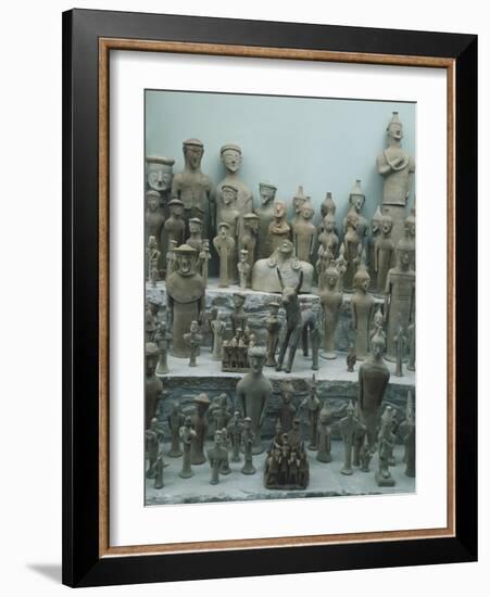 Terracotta Votive Statuettes, from the Sanctuary of Ayia Irini, Cyprus-null-Framed Giclee Print